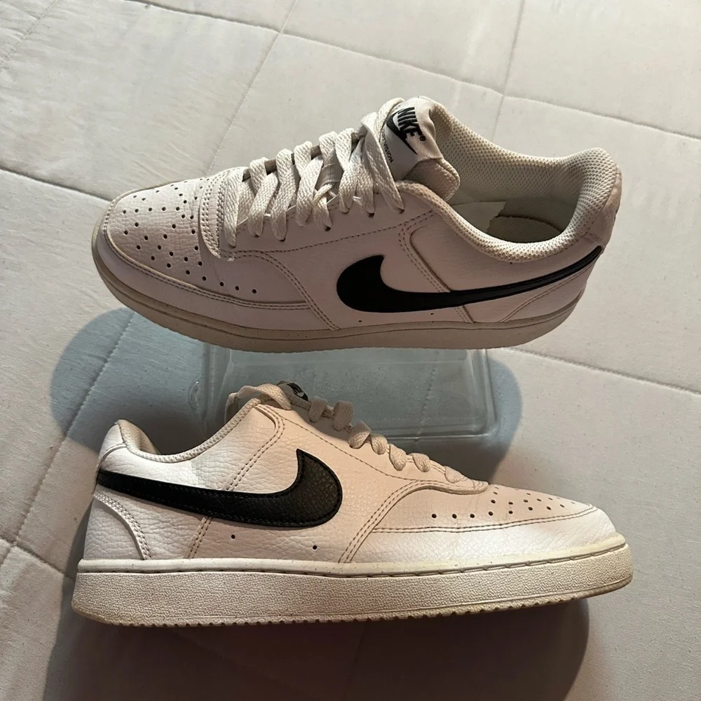 Nike Cream and Black Low-Top Sneakers